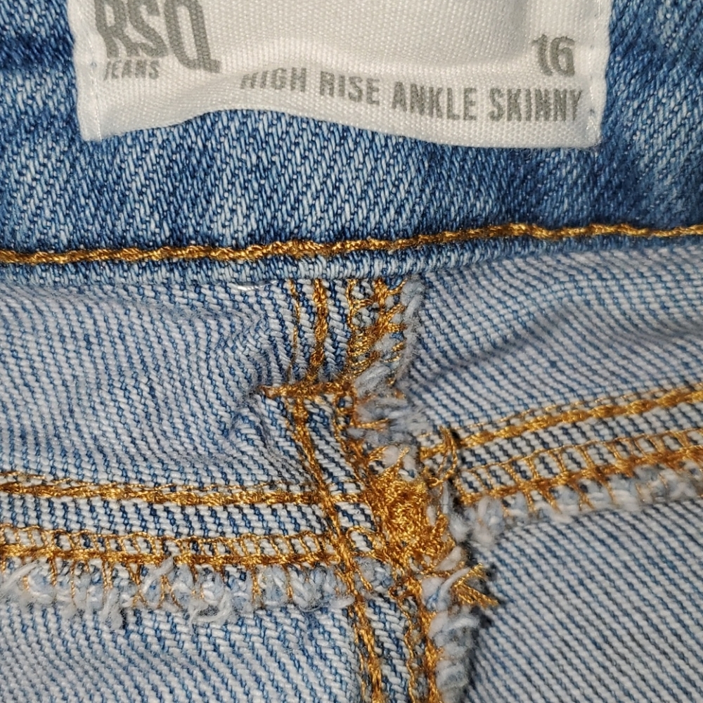 RSQ High Rise ankle skinny Jeans Girls Size 16 - Picture 3 of 9
